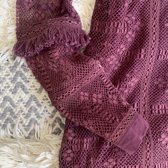 🔆 NWT LoveShackFancy Crochet Lace Mini Dress - Picture 7 of 8